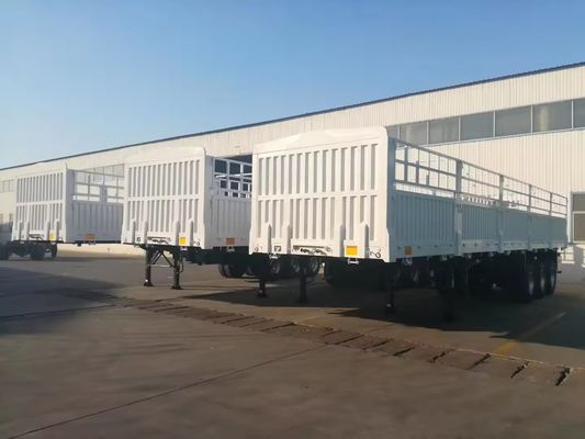 600mm-1700mm ارتفاع الجدار الجانبي السياج نصف مقطورة مع 2 